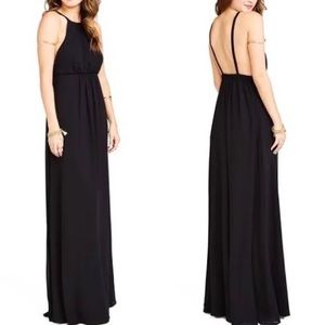 Show Me Your Mumu Halter Maxi Dress. Black. Size Large